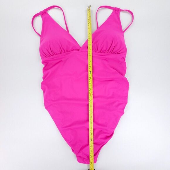 NWT GAP Maternity Strappy V-Neck One-Piece Swimsuit Phoebe Pink Pregnancy XXL - Picture 3 of 8